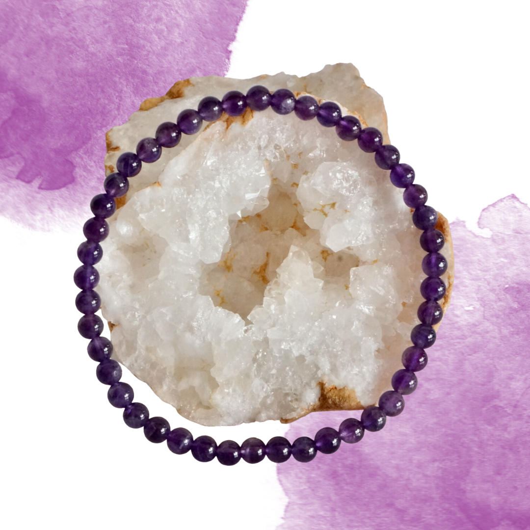 Amethyste Armband. Beliebtesten Schmucksteinen, auch Schutzstein. 4mm durchmesser. hohe qualität