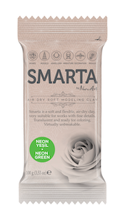 lufttrocknender Ton, Smarta airdryclay neon green, neon grüner Ton
