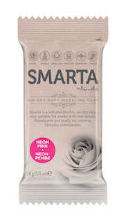 lufttrocknender Ton, Smarta airdryclay neon pink, neon pinker Ton
