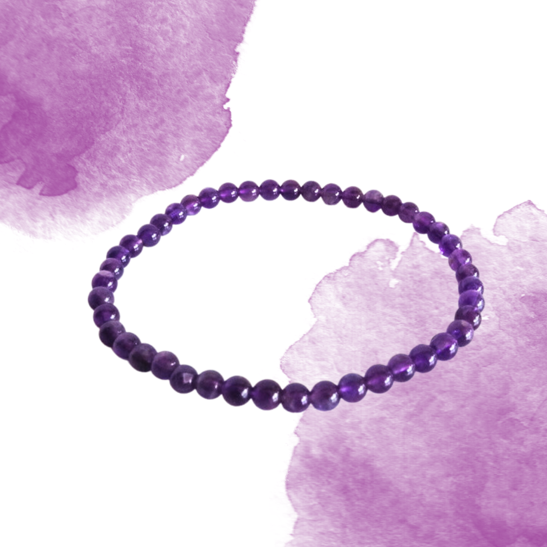 Amethyste Armband. Beliebtesten Schmucksteinen, auch Schutzstein. 4mm durchmesser. hohe qualität. Perfektes geschenk