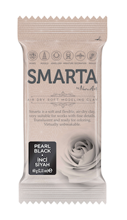 lufttrocknender Ton, Smarta airdryclay mothher of pearl black,  perlmutt schwarz Ton